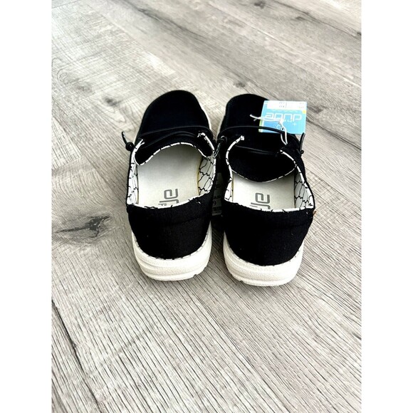 Hey Dude Shoes-Wendy Youth-Linen Black-size Y1-NEW! - Picture 5 of 6